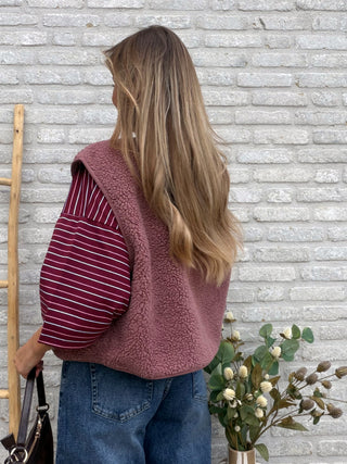 Retro Stripe Tee / Bordeaux