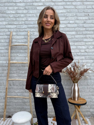 Suede Classy Jacket / Brown