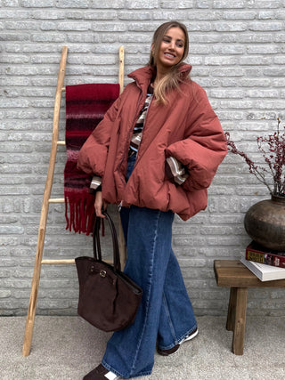 Oversized Puffer Jacket / Terracotta