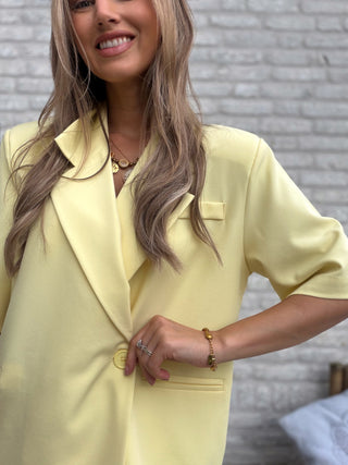 Short Sleeve Blazer / Yellow