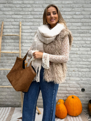 Fluffy Gilet / Beige