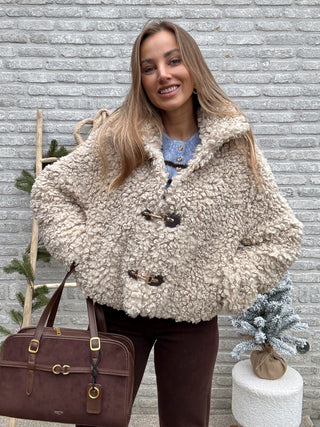 Striped Soft Knit Sweater / Ice Blue & Chocolate