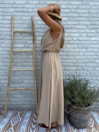 One Shoulder Dress / Camel