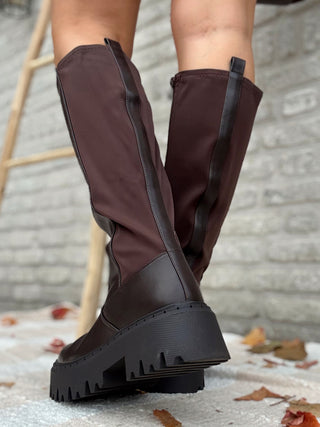 Chunky Knee Boots / Espresso Brown