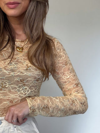 Floral Lace Top / Yellow