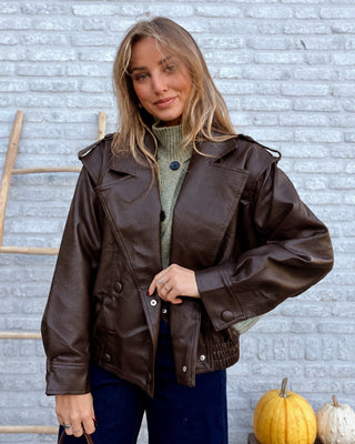 Leather Jacket / Brown