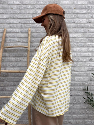 Soft Striped Knit / Yellow-Beige