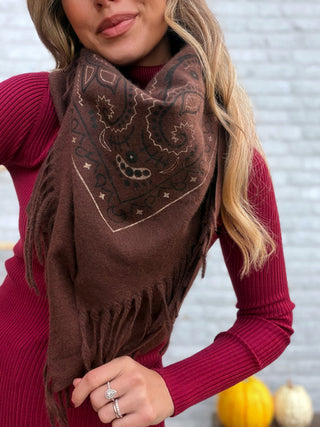 Paisley Scarf / Brown