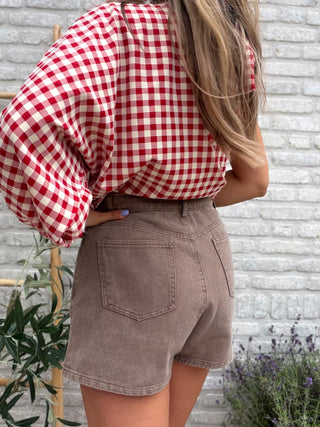 Denim Basic Skort / Taupe