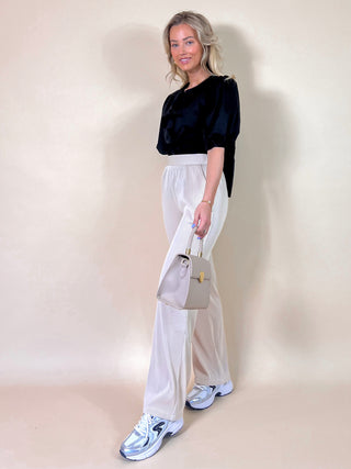 Ribbled Loose Trouser / Beige