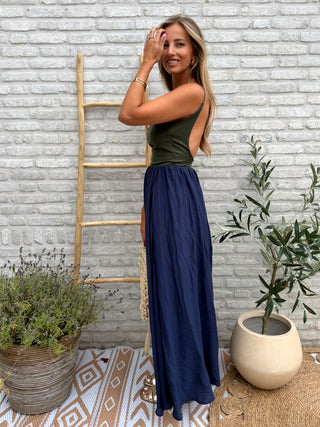 Soft Flow Maxi Skirt / Blue