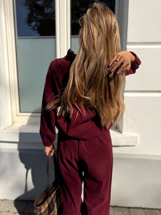 Corduroy Co-Ord Set / Burgundy