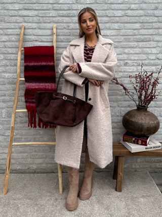 High Sole Knee Boots / Beige