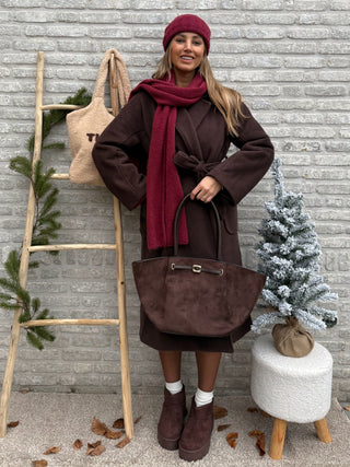 Belted Wool Coat / Brown