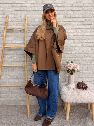 Everyday Poncho Jacket / Brown