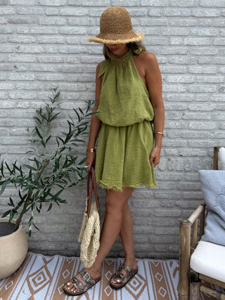 Halter Breeze Dress / Olive