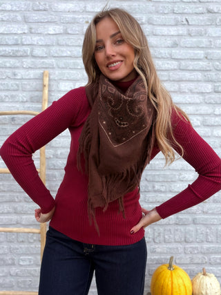 Paisley Scarf / Brown