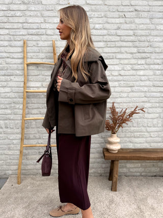 Hooded Trench Jacket / Khaki