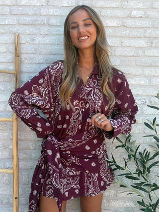 Paisley Layered Set / Bordeaux