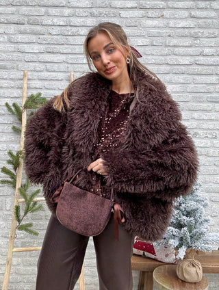 Mini Glam Handbag / Brown