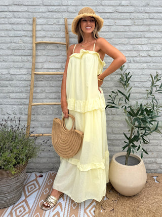 Sunny Ruffle Maxi Dress / Yellow