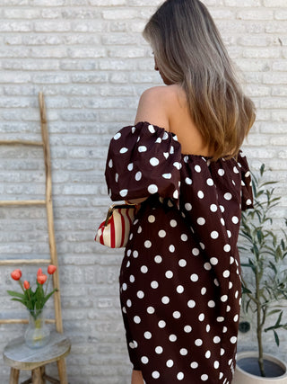 Polka Dot Dress / Brown