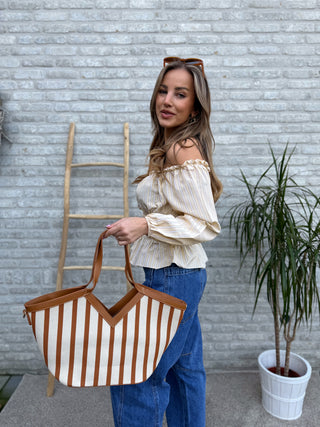 Sunny Striped Statement Blouse / Yellow