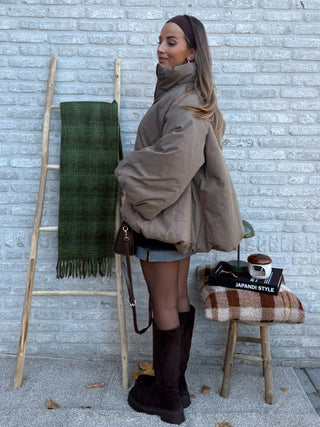 Oversized Puffer Jacket / Taupe