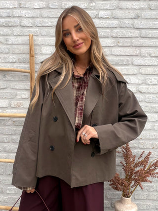 Hooded Trench Jacket / Khaki