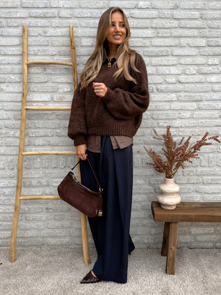 Soft Balloon Knit / Brown