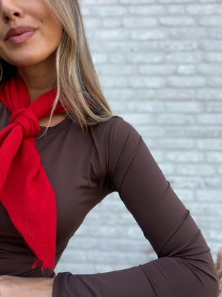 Stretch Top / Chocolate Brown