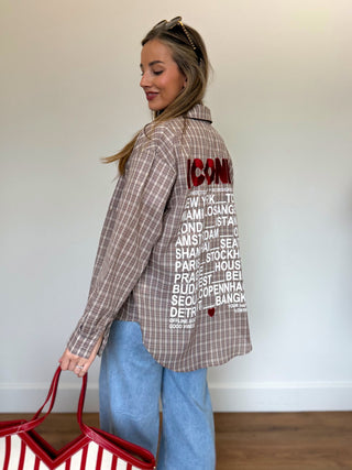 Iconic Statement Shirt / Taupe