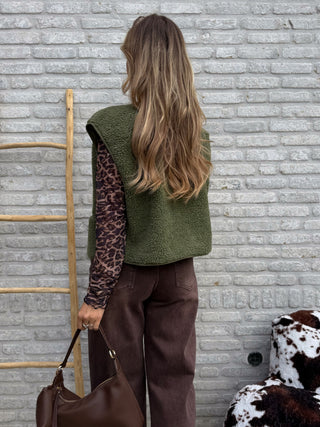 Pocket Teddy Gilet / Khaki