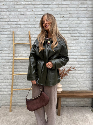 Lacquer Waist Jacket / Khaki