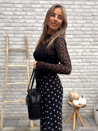 Sheer Lace Longsleeve / Black