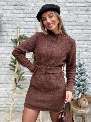 Knitted Sweater Dress / Chocolate