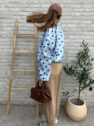 Polka Dot Multi-Way Jacket / Blue