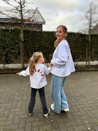 Chérie Sweater / Grey-Red