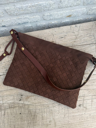 Woven Shoulder Bag / Brown