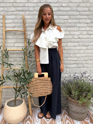 Woven Handle Bag / Camel