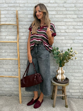 Soft Touch Vest / Bordeaux-Khaki