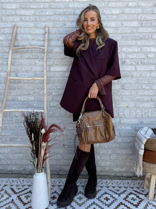 Oversized Chic Blazer / Burgundy