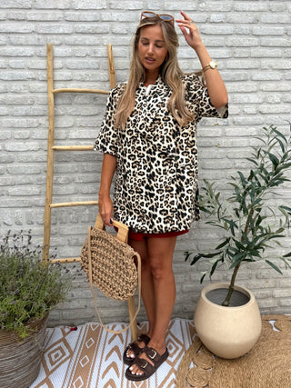 Leopard Statement Blazer / Brown