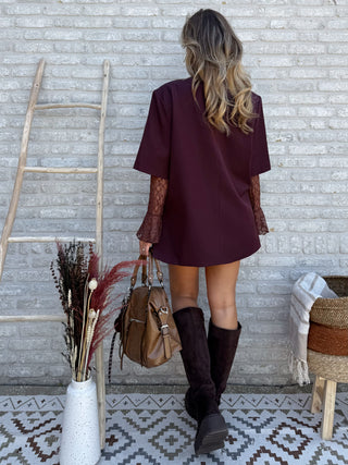 High Sole Knee Boots / Brown