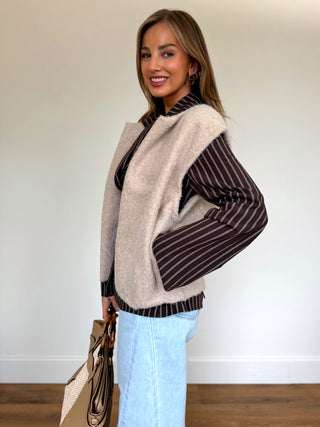 Fuzzy Gilet / Beige