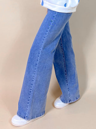 Wide High Jeans / Denim Blue