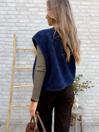 Pocket Teddy Gilet / Blue