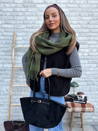 Soft teddy Gilet / Black