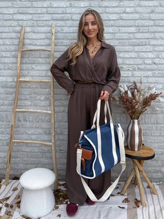 Navy Nomad Bag / Blue-Camel