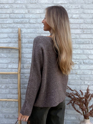 Cut-Out Longsleeve Knit / Taupe